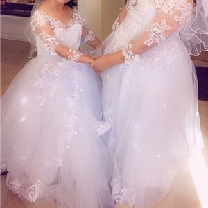 Elegant White Lace Kids Dress